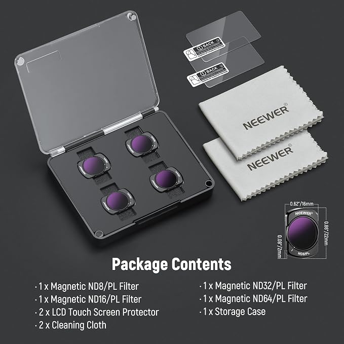NEEWER HD Magnetic ND Filter Set Compatible