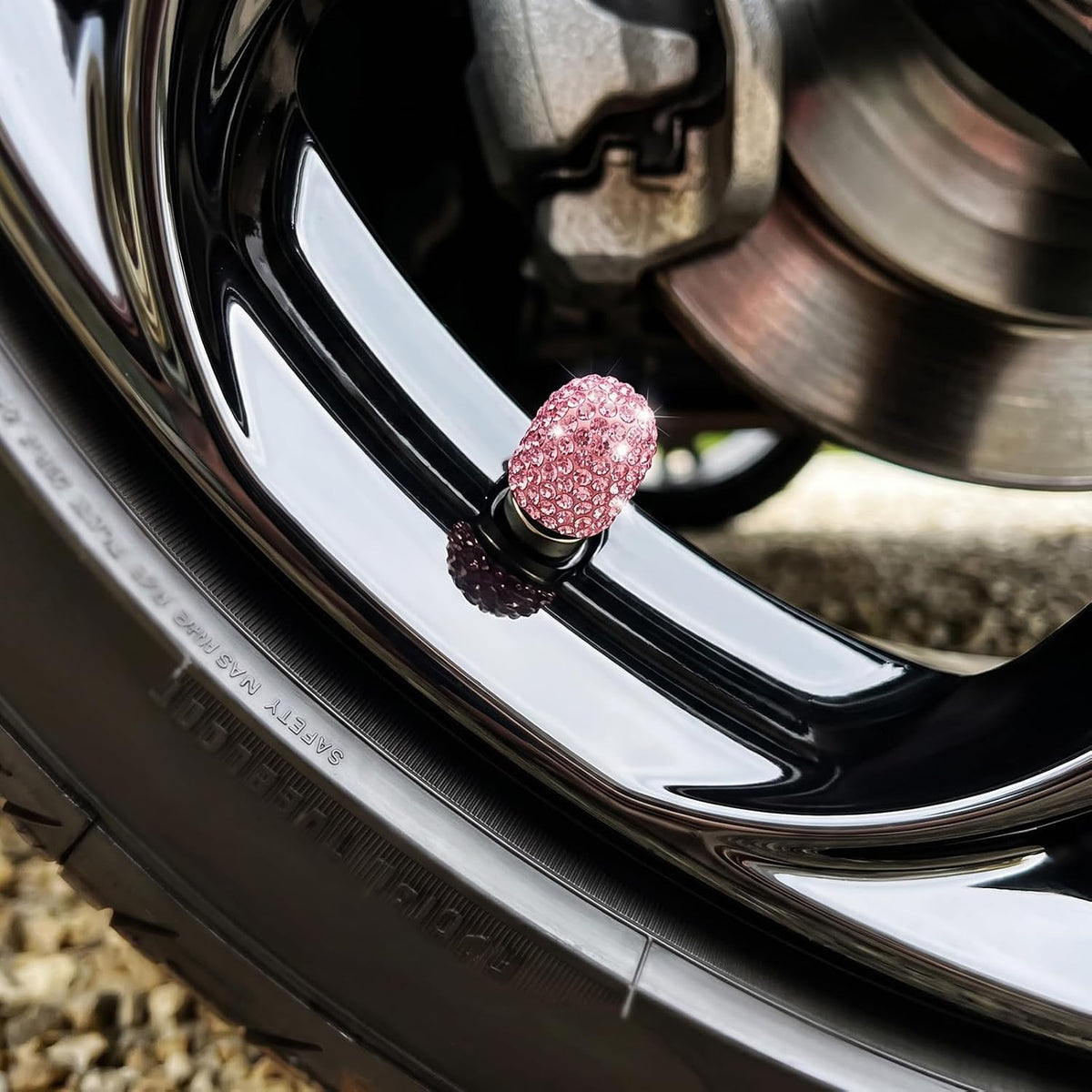 Handmade Crystal Rhinestone Bling Car Interior Accessories - (Pink & White)