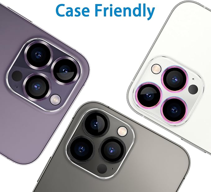 Dengduoduo 3 Pack Tempered Glass Camera Lens Protector