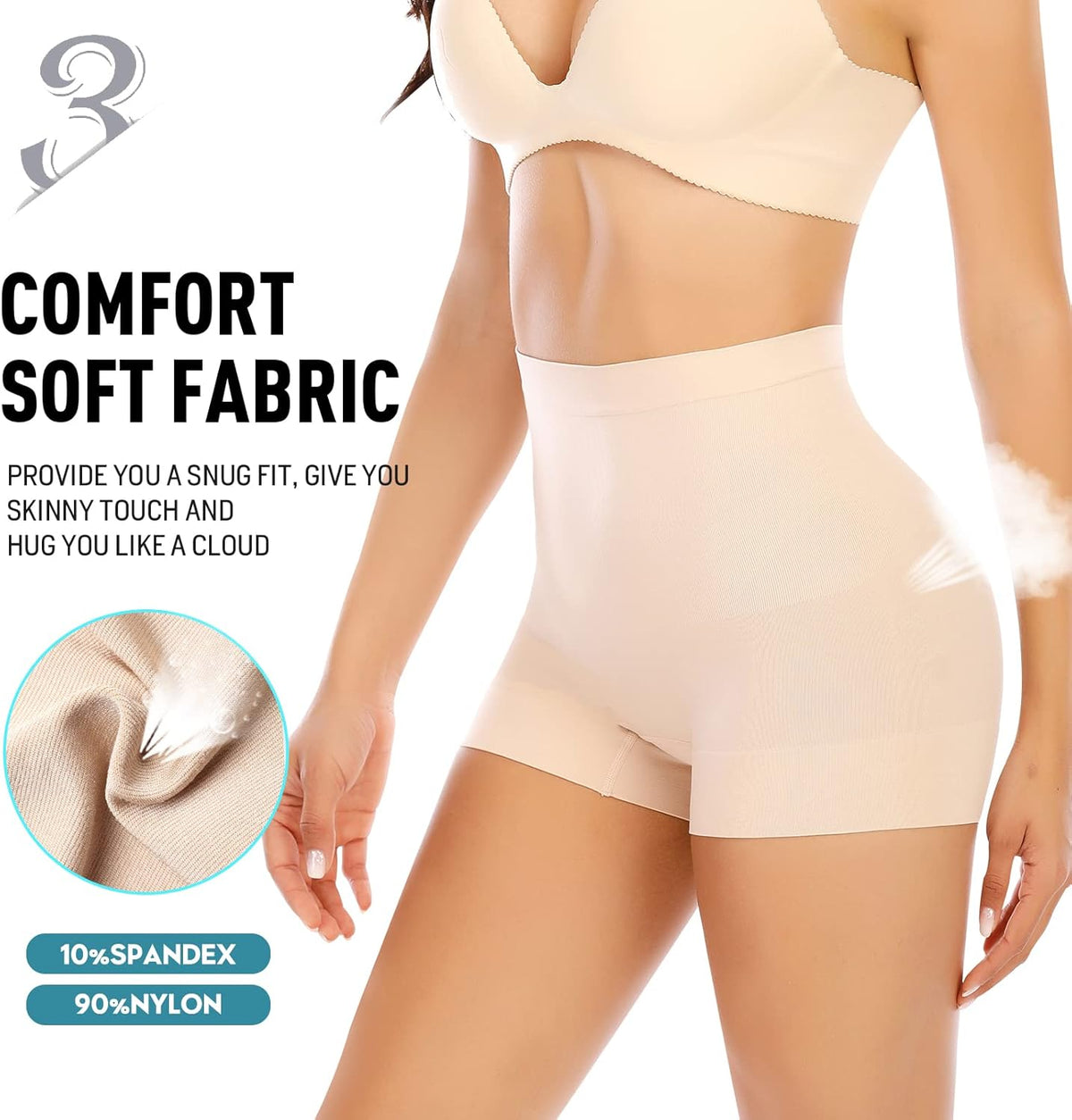 Werena Seamless Shaping Boyshorts - Tummy Control Slip Shorts for Women | Comfortable Under Dress Wear