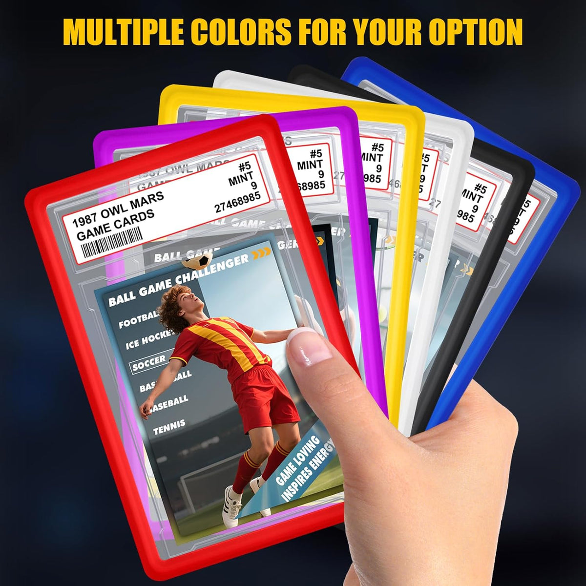 PSA Graded Card Slab Bumper Set - Durable TPU Protectors for Game, Sports & Trading Cards