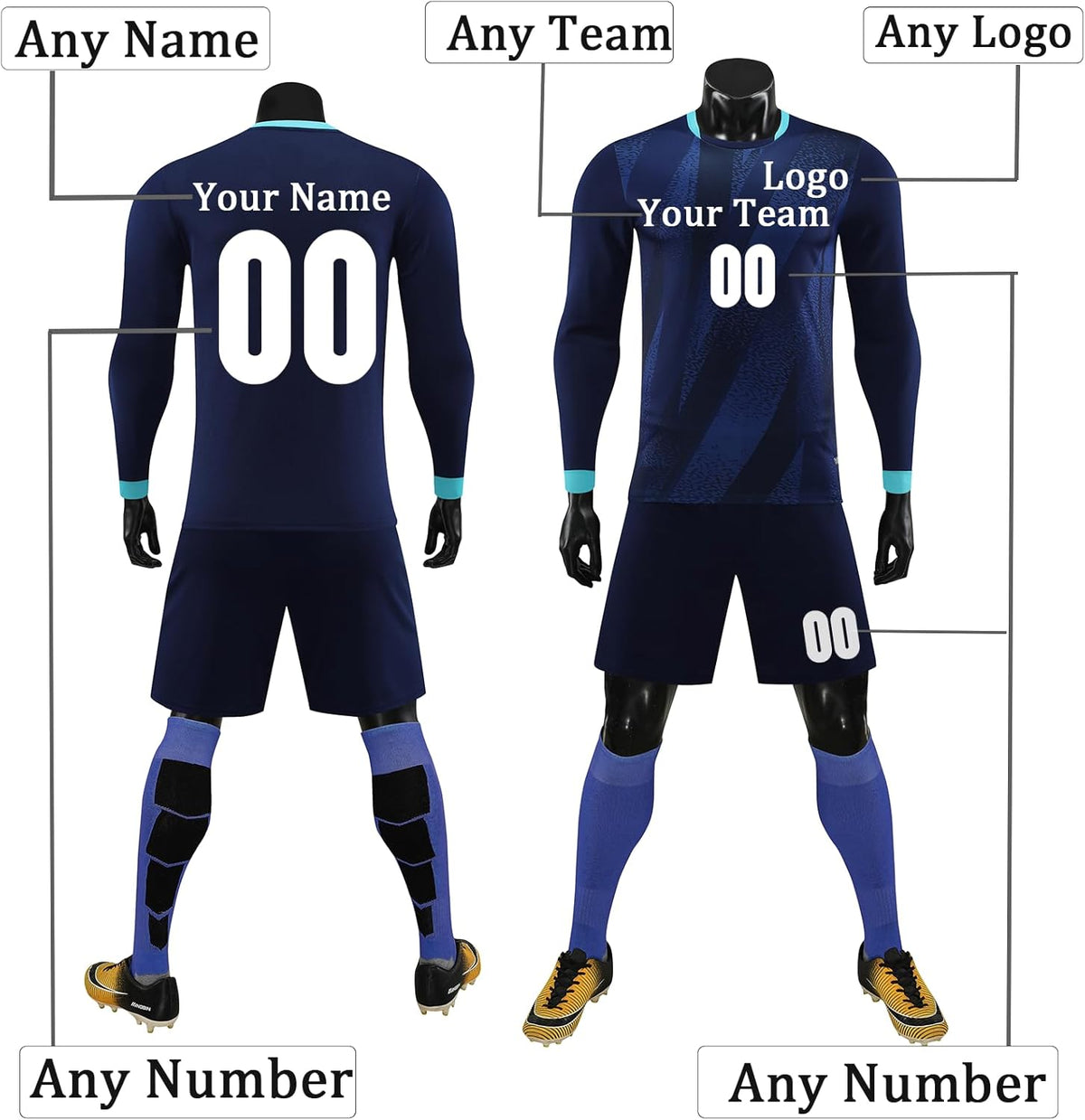 Skiennix Custom Goalie Jersey - Personalized Goalkeeper Jersey for Kids & Adults | Youth & Adult Sizes