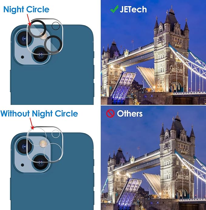 JETech Camera Lens Protector for iPhone 13 6.1-Inch and iPhone 13 mini 5.4-Inch