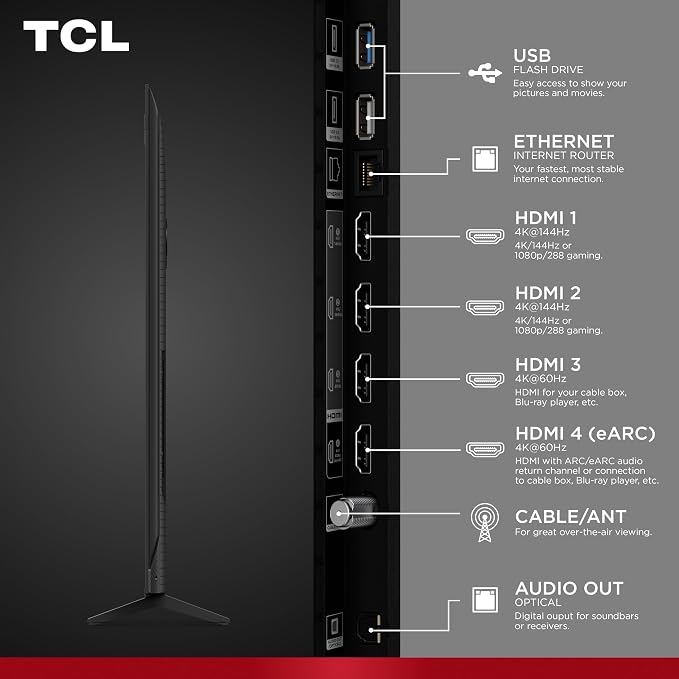 TCL 85-Inch Class F8D Series 4K QLED (85F8D, 2026 Model) with Dolby Vision HDR & Dolby Atmos, Smart Fire TV, Alexa+, 144Hz Refresh Rate, Game Accelerator 288, High Brightness LED Backlight