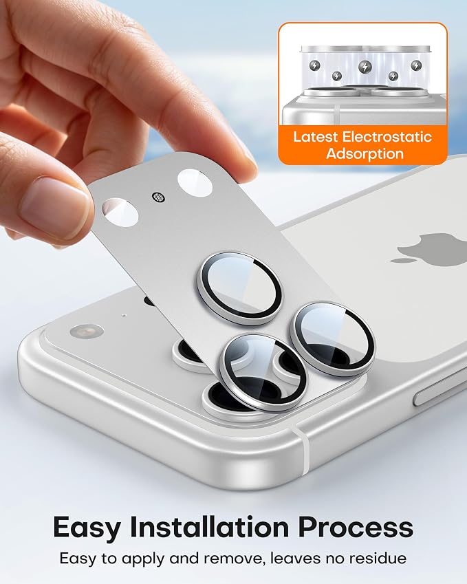 TAURI 2 Pack for iPhone 17 Pro Max Camera Lens Protector, Full Coverage