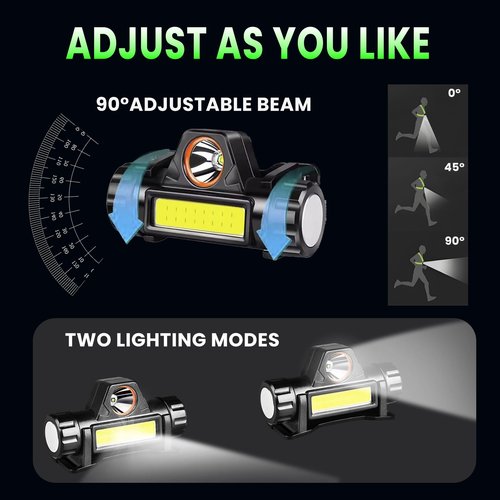 LED Reflective Vest Running Gear for Men Women, Adjustable 90°Angle Running lights for runners, High Visibility Reflective Running Vest,USB Rechargeable Light Up for Cycling Jogging Night Walking
