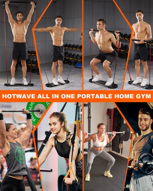 HOTWAVE Push Up Board - Portable 20-in-1 Fitness Equipment for Home Gym | Strength Training for Men & Women