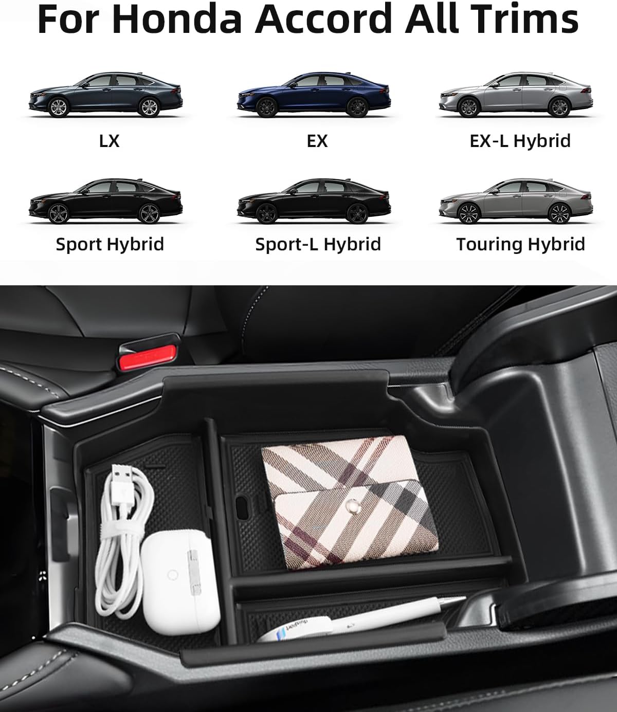 Center Console Organizer for 2026 2025-2023 Honda Accord