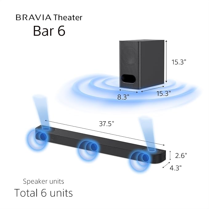 Sony BRAVIA 98-Inch 4K Mini LED Smart TV (K-98XR50, 2025) & BRAVIA Theater Bar 6 3.1.2ch Soundbar with Wireless Subwoofer Bundle