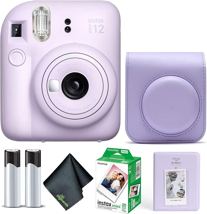 Fujifilm Instax Mini 12 Instant Camera Lilac Purple Bundle