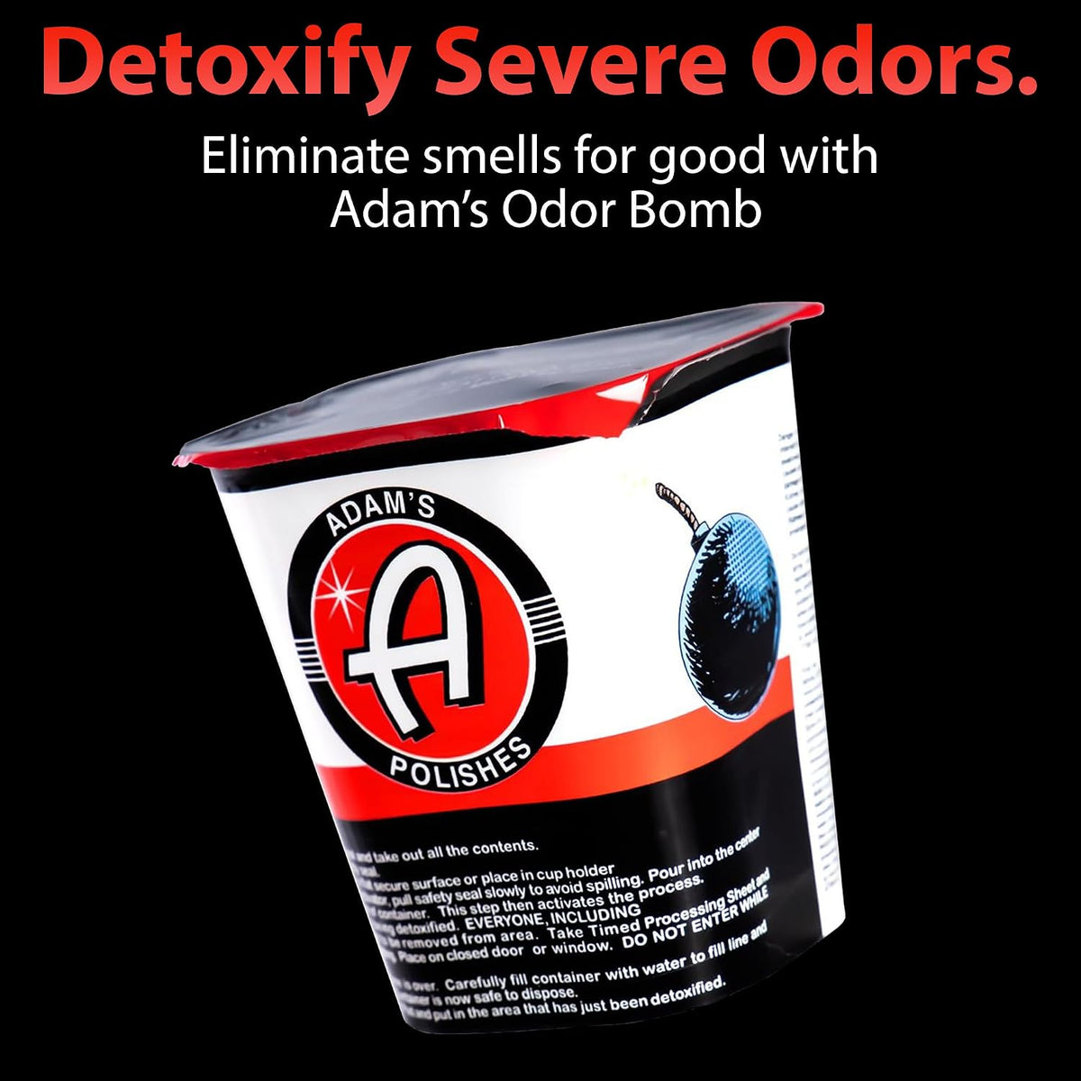 Adam's Polishes Odor Bomb, Odor Neutralizer for Car and Home, Fights Bad Odors, Eco Friendly, Pet Safe, Long Lasting, Works on All Odors