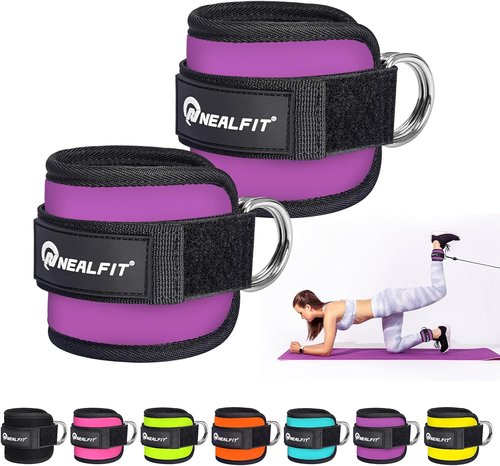 NEALFIT Ankle Strap for Cable Machine - Versatile Gym Ankle Cuff for Kickbacks & Glute Workouts