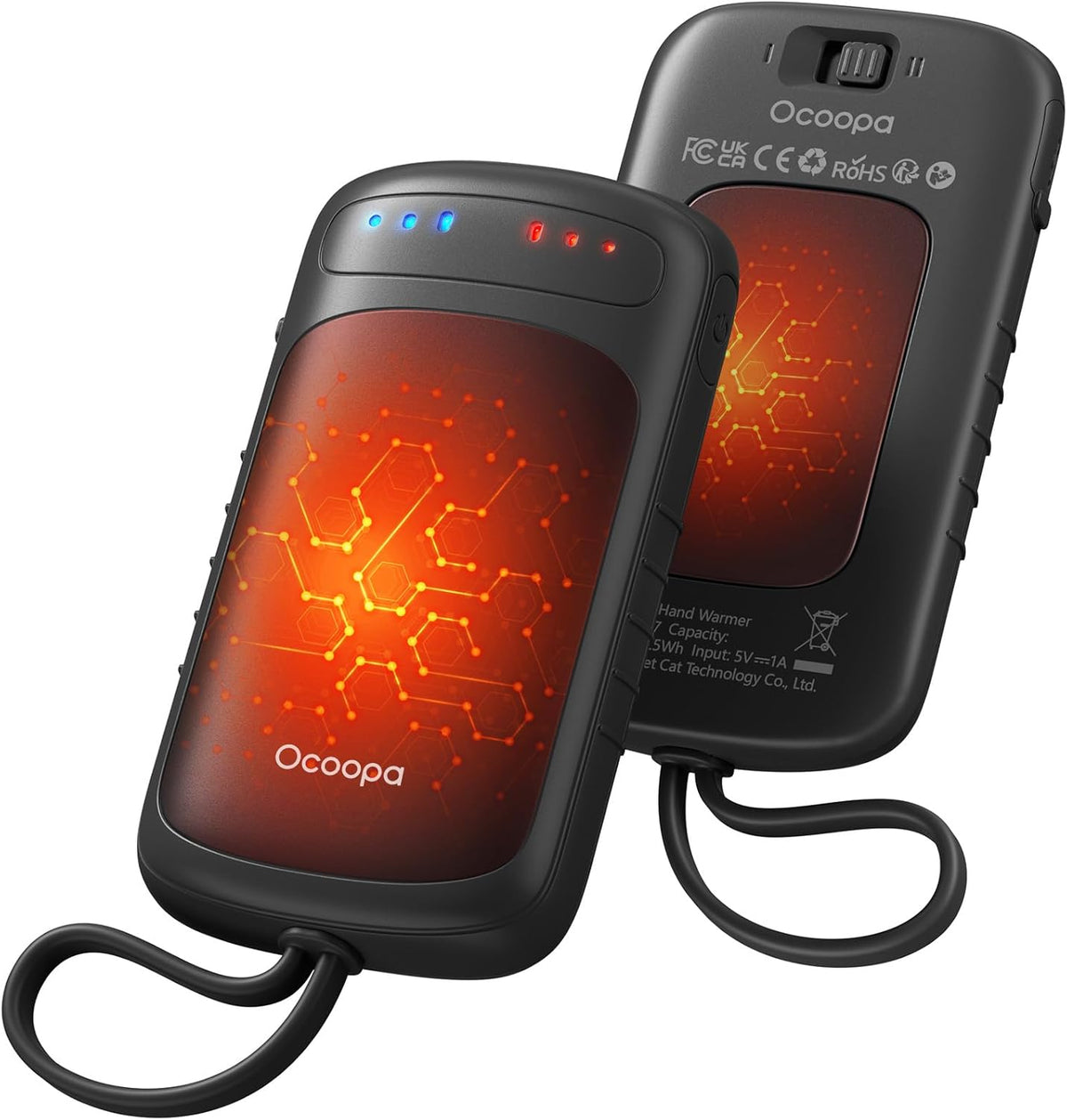OCOOPA Rechargeable Dual-Sided Hand Warmers - Perfect Stocking Stuffers for All Ages | Essential Heated Gloves
