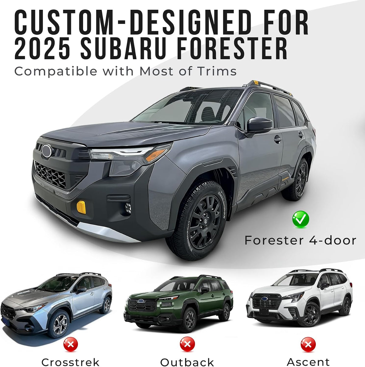 Door Storage Box for 2025 2026 Subaru Forester Accessories, 4 Pack