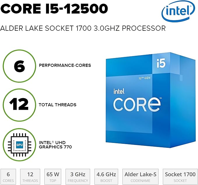 HP Pro Tower 290 G9 Business Desktop, Intel i5-12500, 32GB RAM 1TB SSD | CPU up to 4.6GHz, Wi-Fi 6, Bluetooth 5.3, Dual Monitor Support, Windows 11 Home