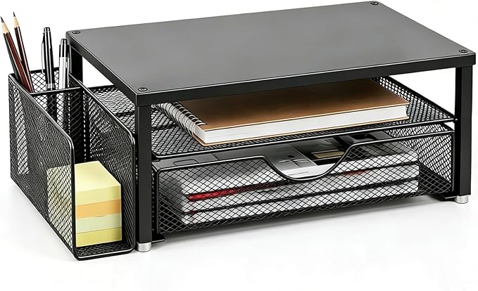Spacrea Desk Organizer and Accessories, Computer Monitor Stand Riser