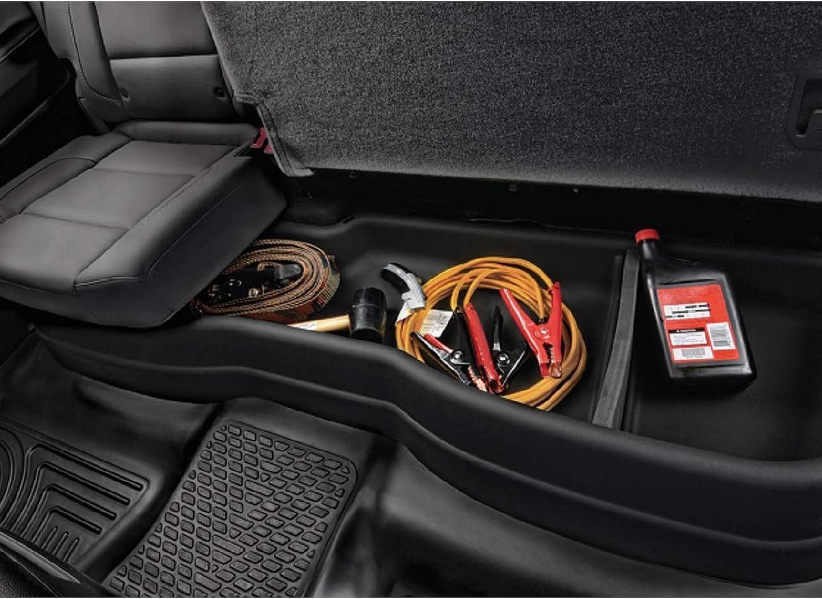 DNA Motoring ZTL-Y-0040 Light Weight Rear Under Seat Cargo Storage Case Organizer Box,Black