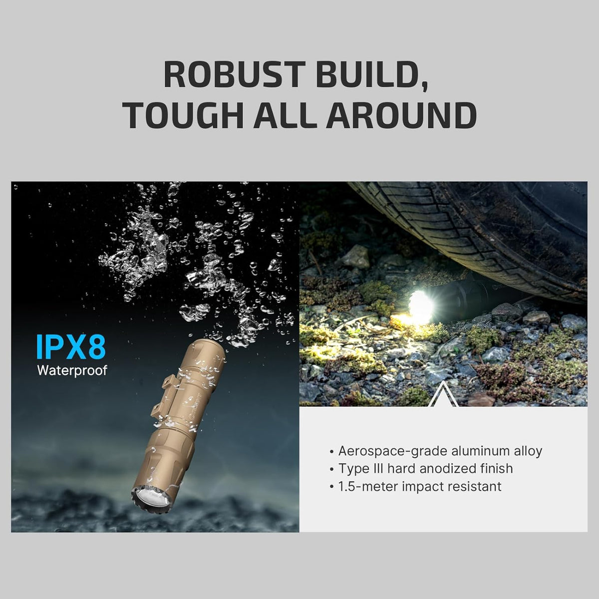 OLIGHT Odin S Tactical Flashlight - 1500 Lumens Rechargeable Weaponlight with Remote Pressure Switch | IPX8 Waterproof, 250m Range (Black)