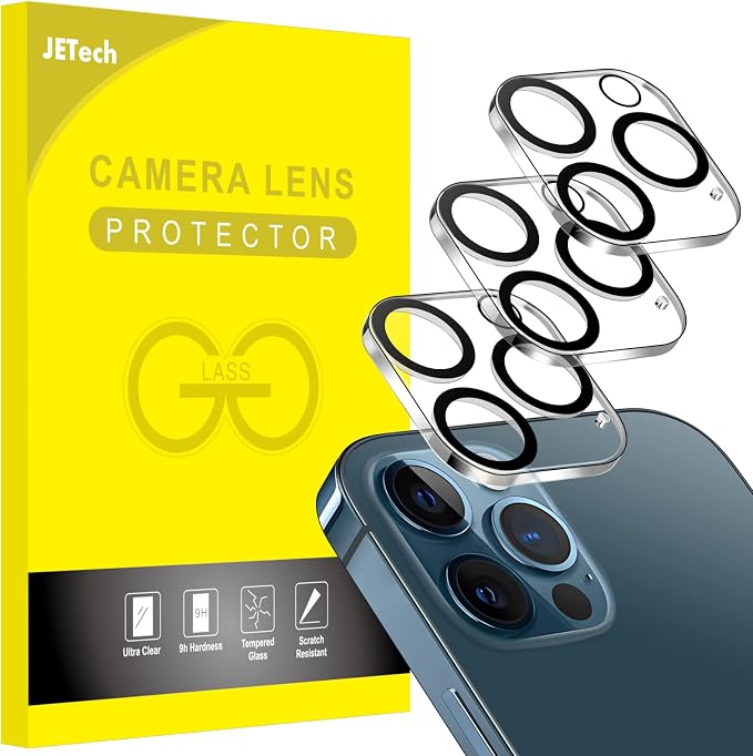 JETech Camera Lens Protector for iPhone 12 Pro 6.1-Inch, 9H Tempered Glass