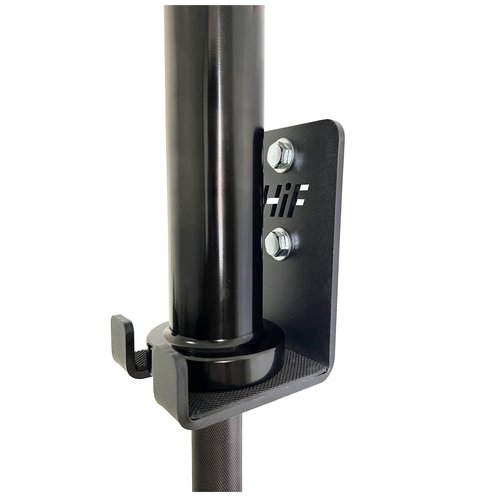 HIFLAME Single Olympic Barbell Hanger,Garage Gym Bar Wall Rack,Vertical Barbell Mount Rack,Space Saving Commercial or Home Gym Accessory,Holds Under 33mm Bar Size.（Black）