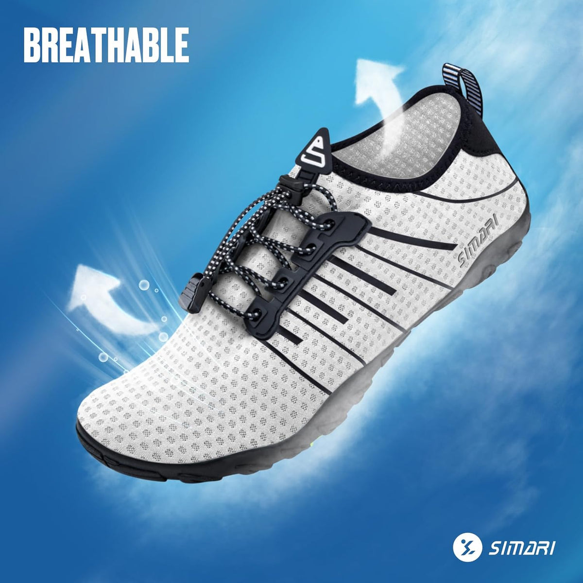 SIMARI Water Shoes - Quick-Dry Barefoot Aqua Socks | Lightweight Non-Slip Swim Shoes for Beach & Water Sports