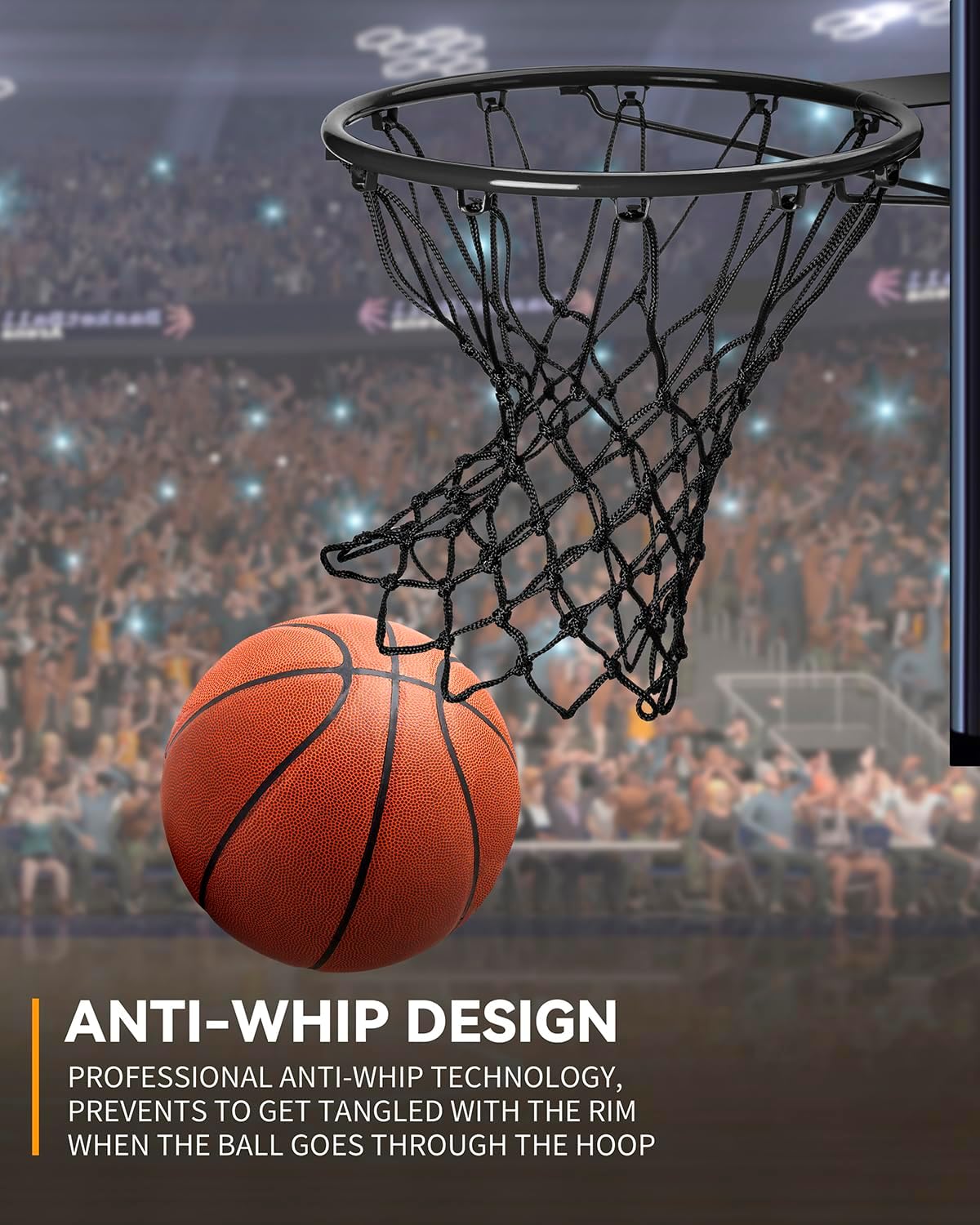 Professional Basketball Net - Heavy Duty, All-Weather Durability | Fits Standard Indoor/Outdoor Rims - 12 Loops