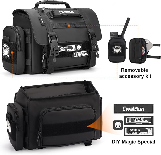 Cwatcun Camera Sling Bag, Waterproof Multifunction Photography Tactica Camera