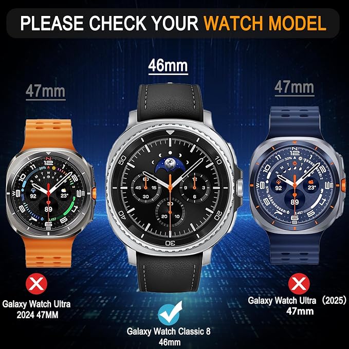 SiHPuoy 4 Pack for Samsung Galaxy Watch 8 Classic 46mm Screen Protector