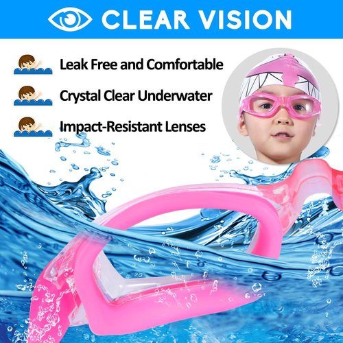 EverSport Kids Swim Goggles - Anti-Fog & UV Protection | Pack of 2 for Ages 4-16