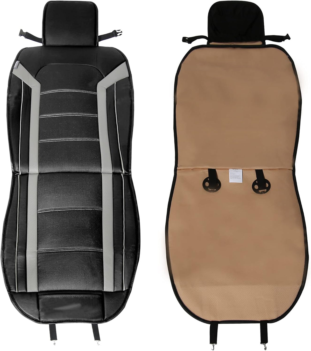 FH Group Car Seat Cover Cushion - 2 Pack Seat Covers for Cars Trucks SUV, Faux Leather Car Seat Cushions, Waterproof Car Seat Cover Cushion, Universal Fit Car Seat protector Front Set Blue