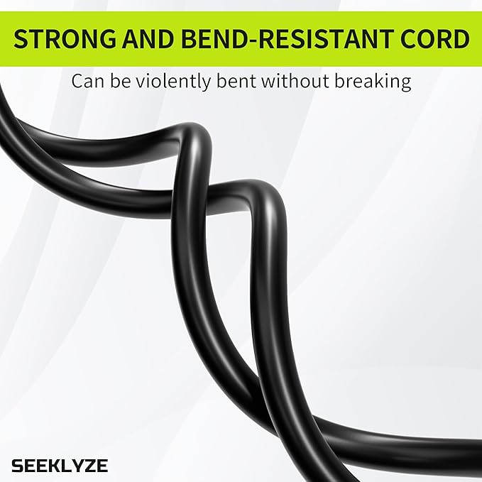 16/3 Black 20 FT (2Pack) Extension Cord, Indoor Extension Cord for Laptops, Coffee Makers, Office Home Appliances, 3 Prong Resistant Cable Flexible, 13A 125V 1625W ETL Listed