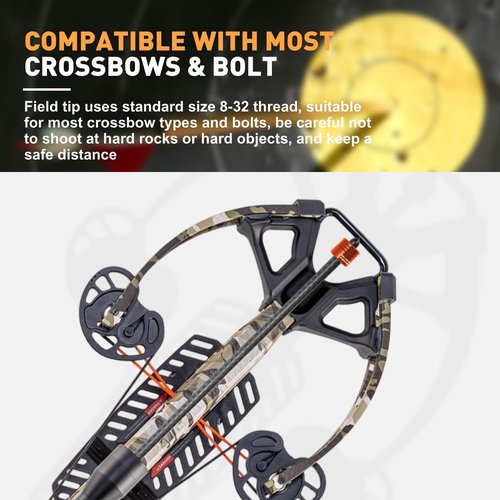 LWANO Crossbow Bolt Decocking Head - Compatible with Most Bolts | 2-Pack for Safe Decocking
