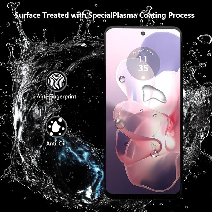 2 Pack Privacy Tempered Glass for Motorola Moto G 5G Screen Protector, 9H