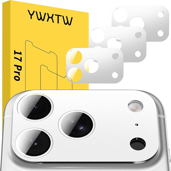 YWXTW [0 Bubbles for iPhone 17 Pro Camera Lens Protector, Full Coverage