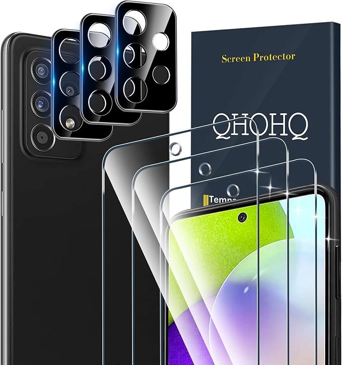 QHOHQ 3 Pack Screen Protector for Samsung Galaxy A52 4G/5G