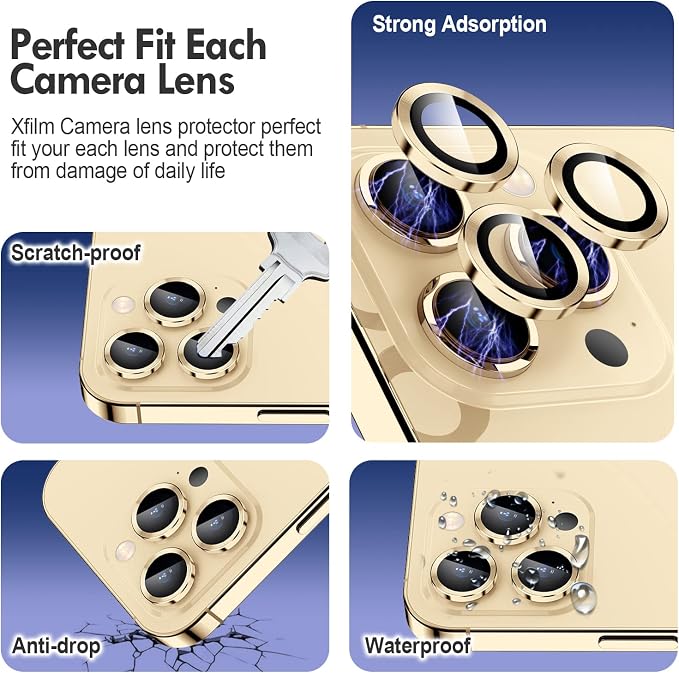 for iPhone 14 Pro/14 Pro Max Camera Lens Protector Bling, 9H Hardness