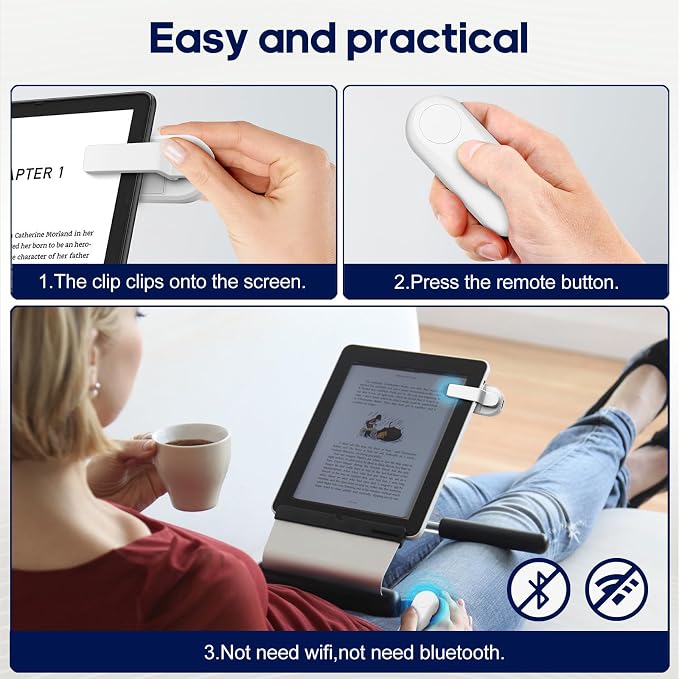 DATAFY Page Turner for Kindle Paperwhite Oasis Kobo eReaders, Camera Camcorder