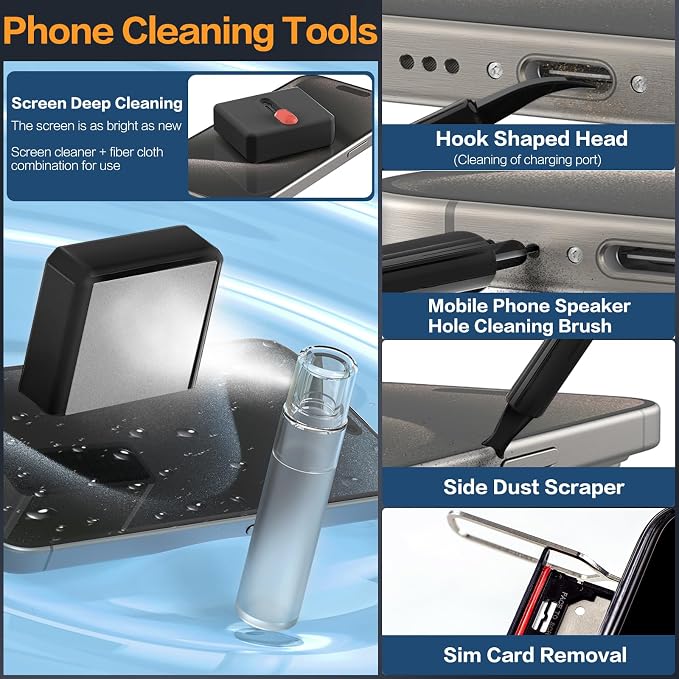34-in-1 for iPhone Cleaning Kit, Sunoyar Airpods Cleaning Kit Multi-Functional