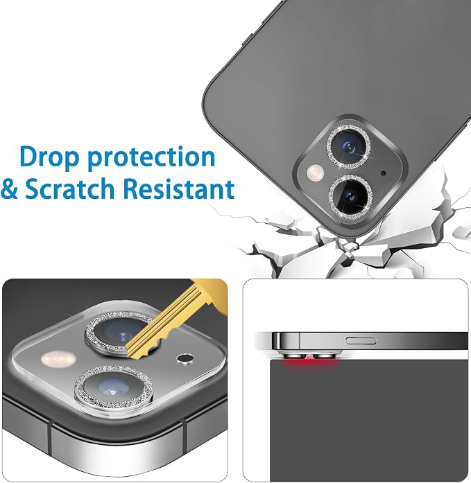 Dengduoduo 3 Pack Tempered Glass Camera Lens Protector