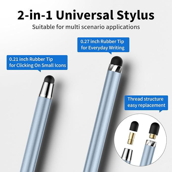 Stylus Pen for Touchscreen, 2-in-1 High Sensitivity & Accuracy | Rubber tip