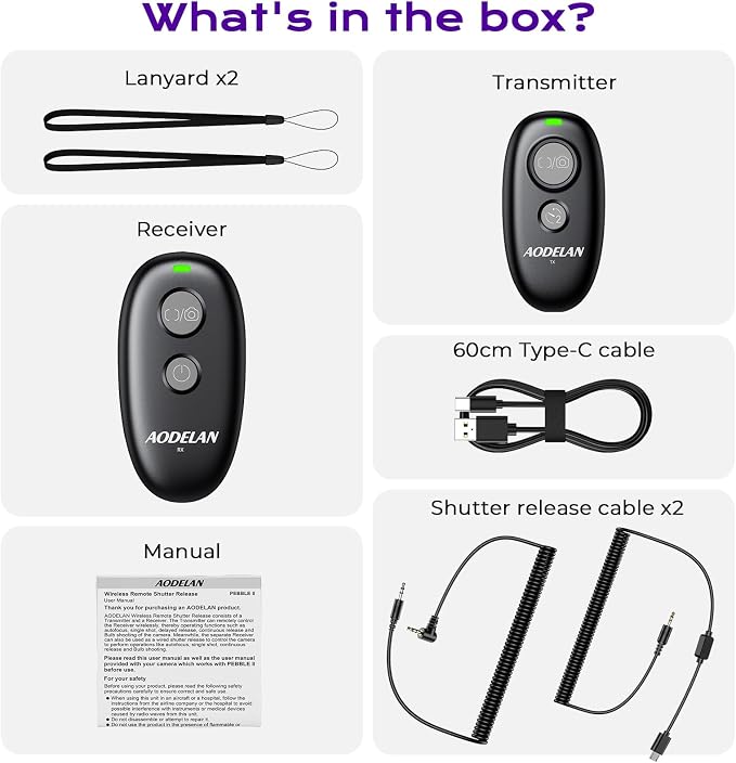 for Fujifilm Camera Rechargeable Remote Shutter Release