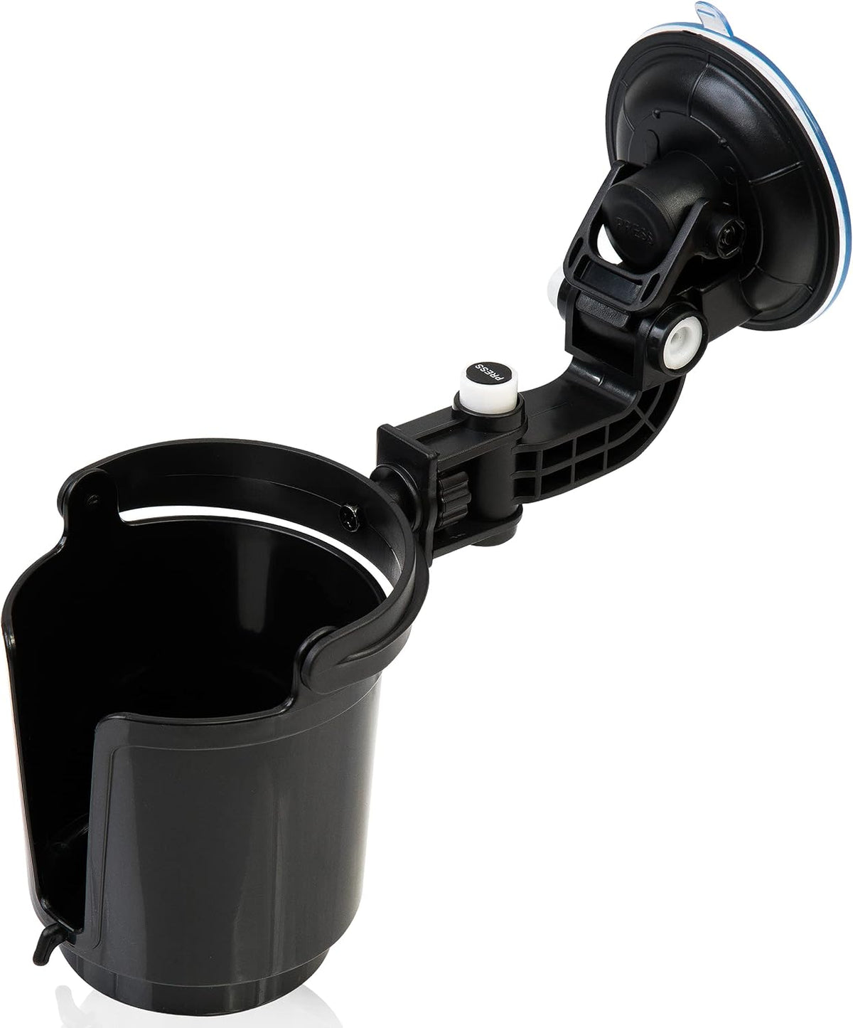 ZONETECH Recessed Folding Cup Drink Holder - Black Premium Quality Sturdy Vehicle Adjustable Beverage Organizer