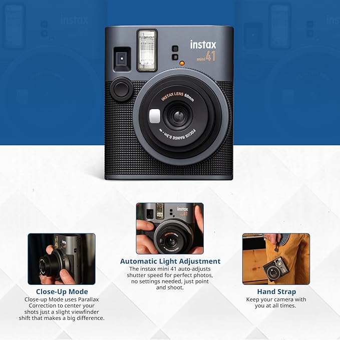 FUJIFILM Mini 41 Instant Film Camera Bundle – Instant Photo Camera