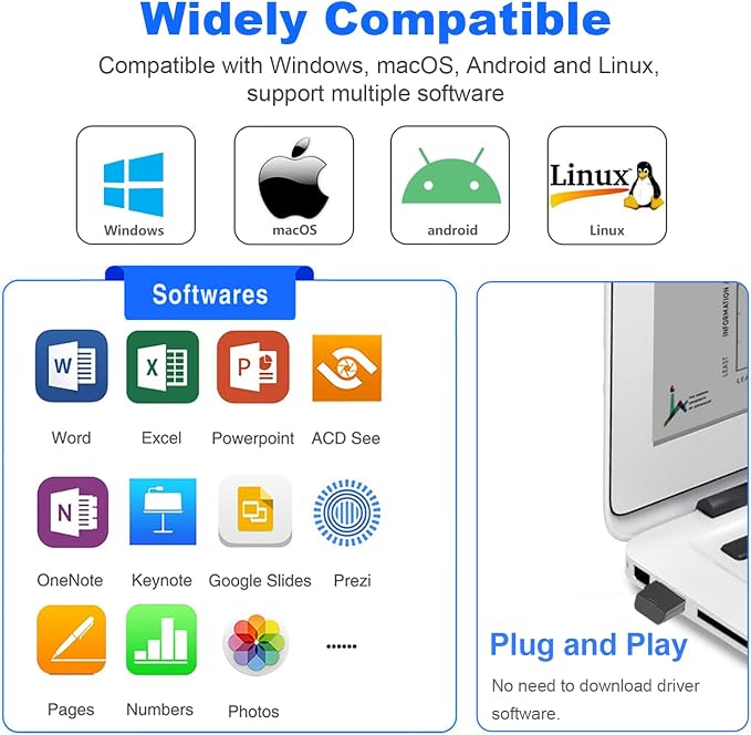 Norwii N26 Wireless Presentation Clicker, Presentation Remote, PowerPoint