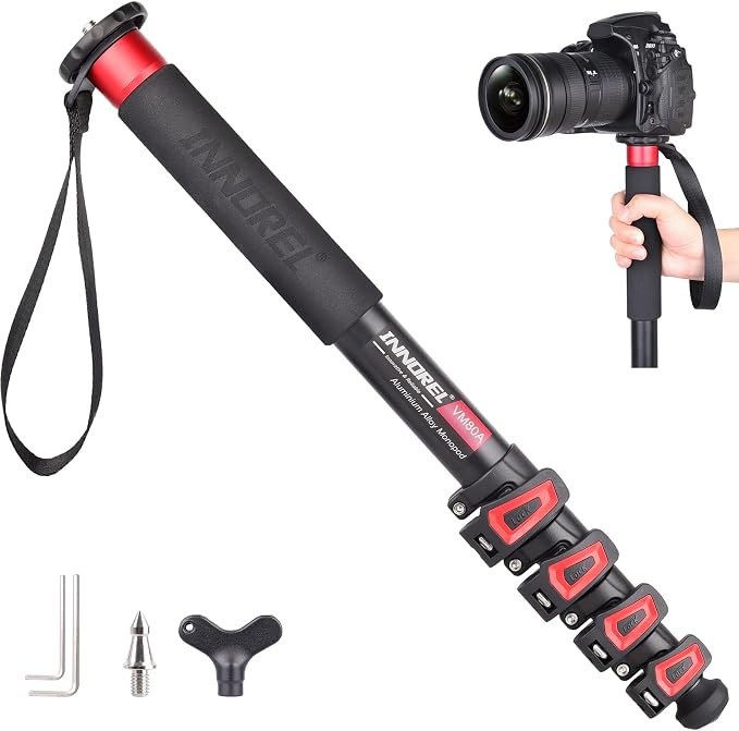 66.9in/170cm Camera Monopod INNOREL VM80A Aluminum Alloy Portable Compact