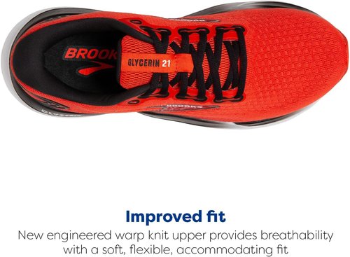 Brooks Glycerin 21 Men's Neutral Running Shoes - Ultimate Comfort & Support | Multiple Sizes Available