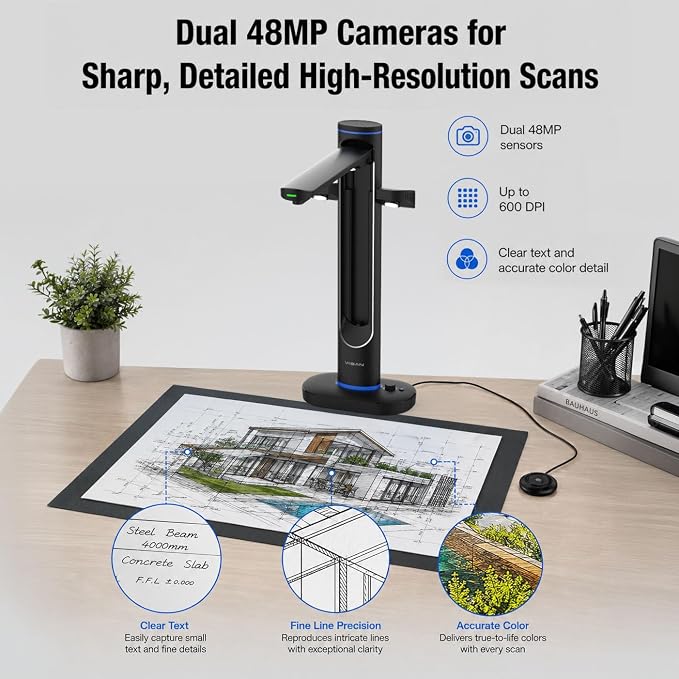 VIISAN S48 Duo Overhead Book Scanner