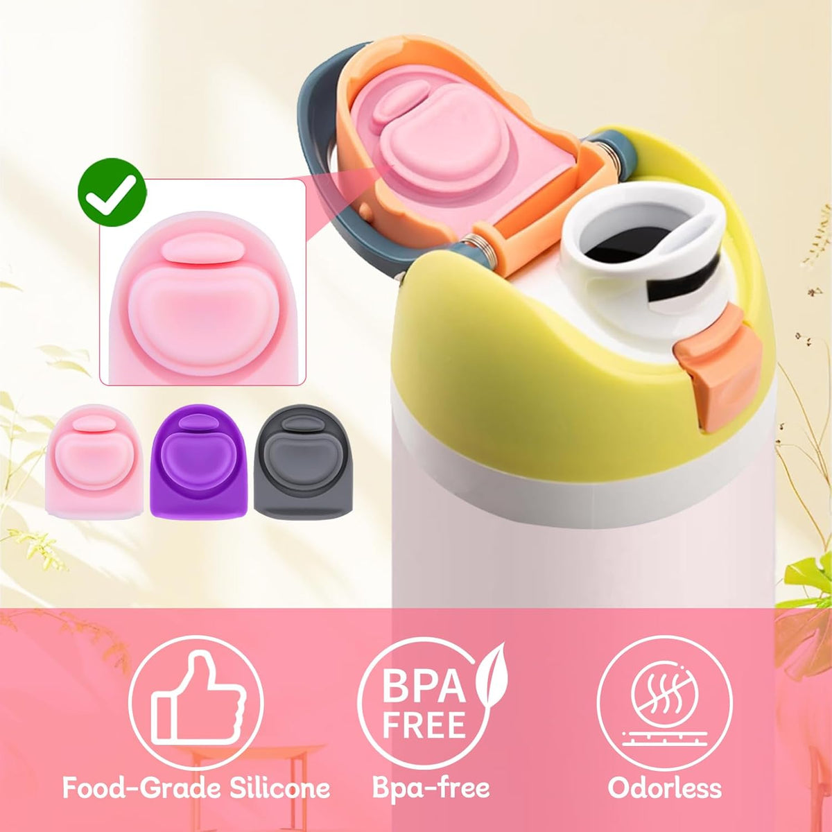 Owala | Replacement Lid Rubber Seal Gasket - 3 Pcs Compatible with FreeSip Water Bottles 16-32 oz
