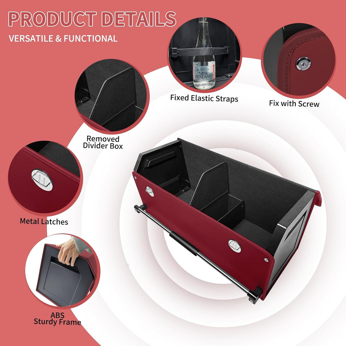 Trunk Organizer for Car with Lid Leather Trunk Organizer Car Organizer