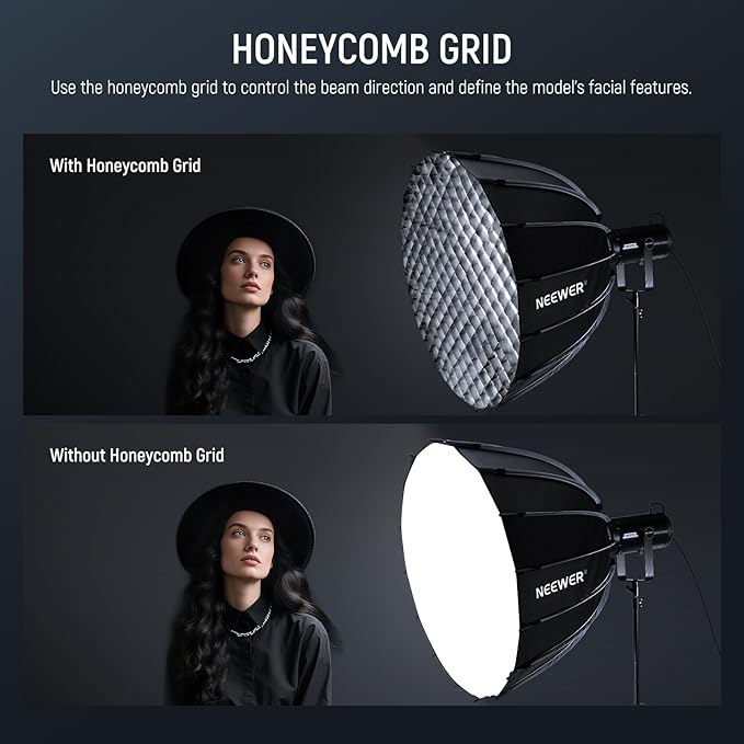 NEEWER Parabolic Softbox Kit, 35.4" Bowens Mount Soft Box